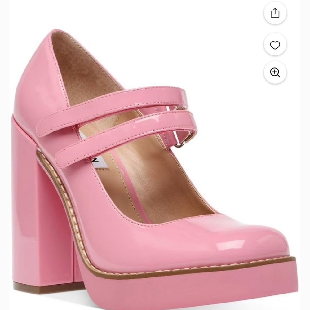 Steve Madden Pink Patent Platform Mary Jane Pumps